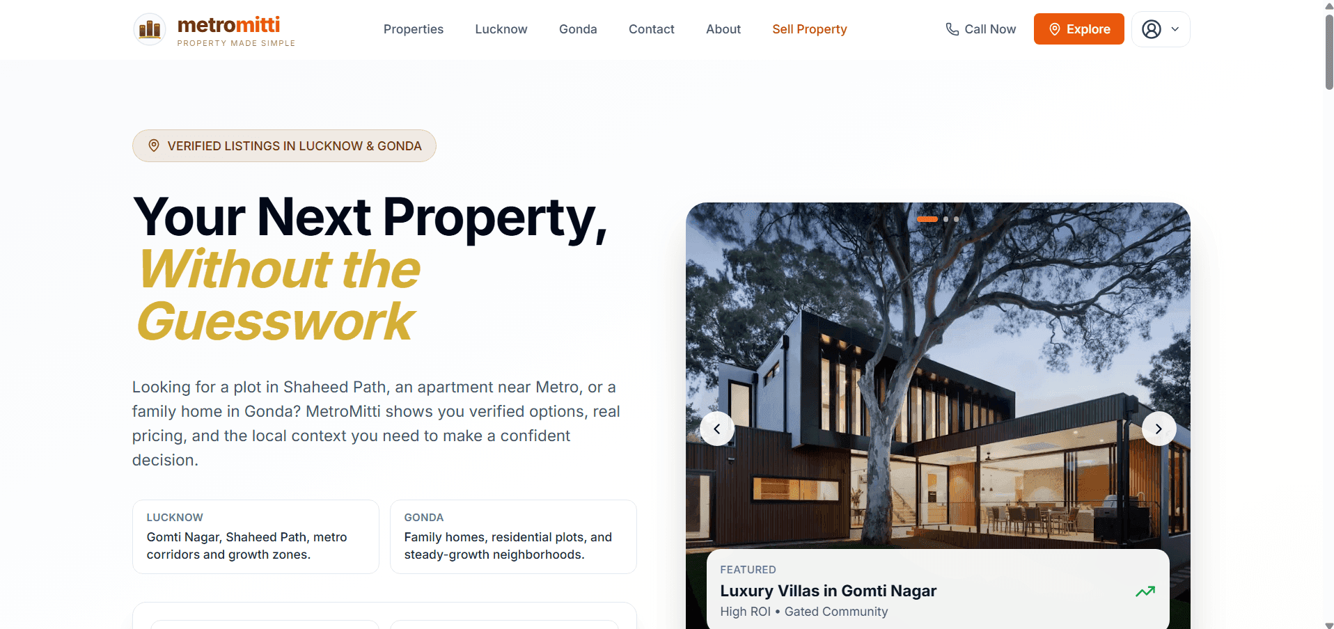 MetroMitti — Real Estate Platform